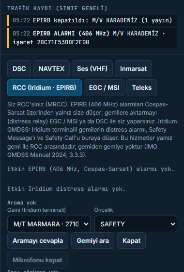 EPIRB kapatıldı